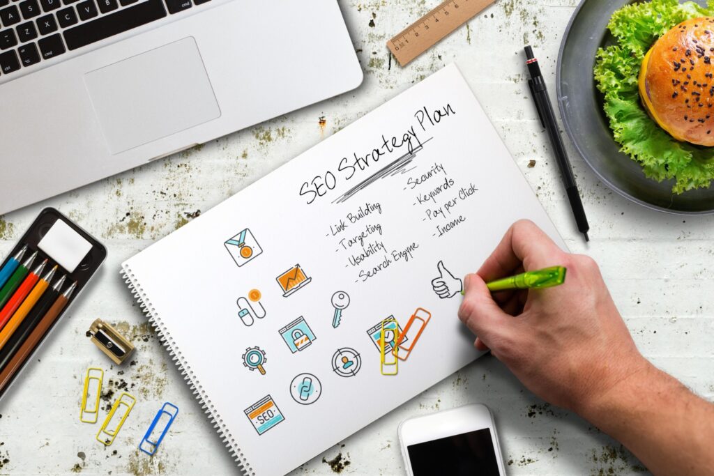 Illustrazione concettuale che rappresenta il funzionamento della SEO e il posizionamento nei risultati di Google